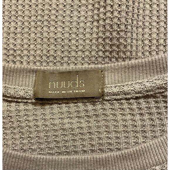 Nuuds Waffle Knit Oversized Sweater Olive Green Women's Large MINT - Picture 5 of 6